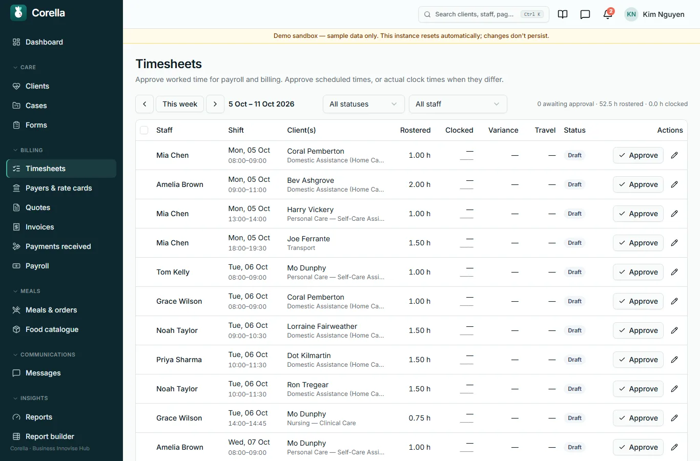 Timesheets