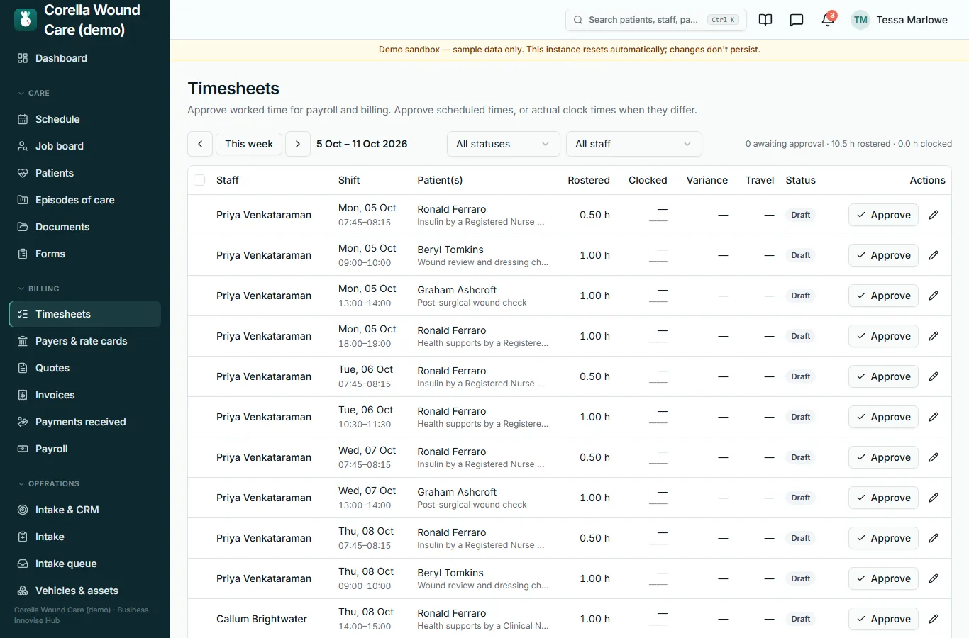 Timesheets