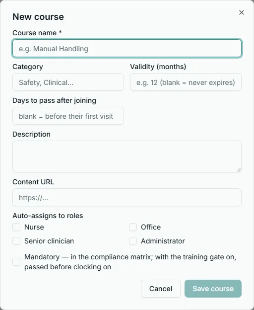 Making your own course