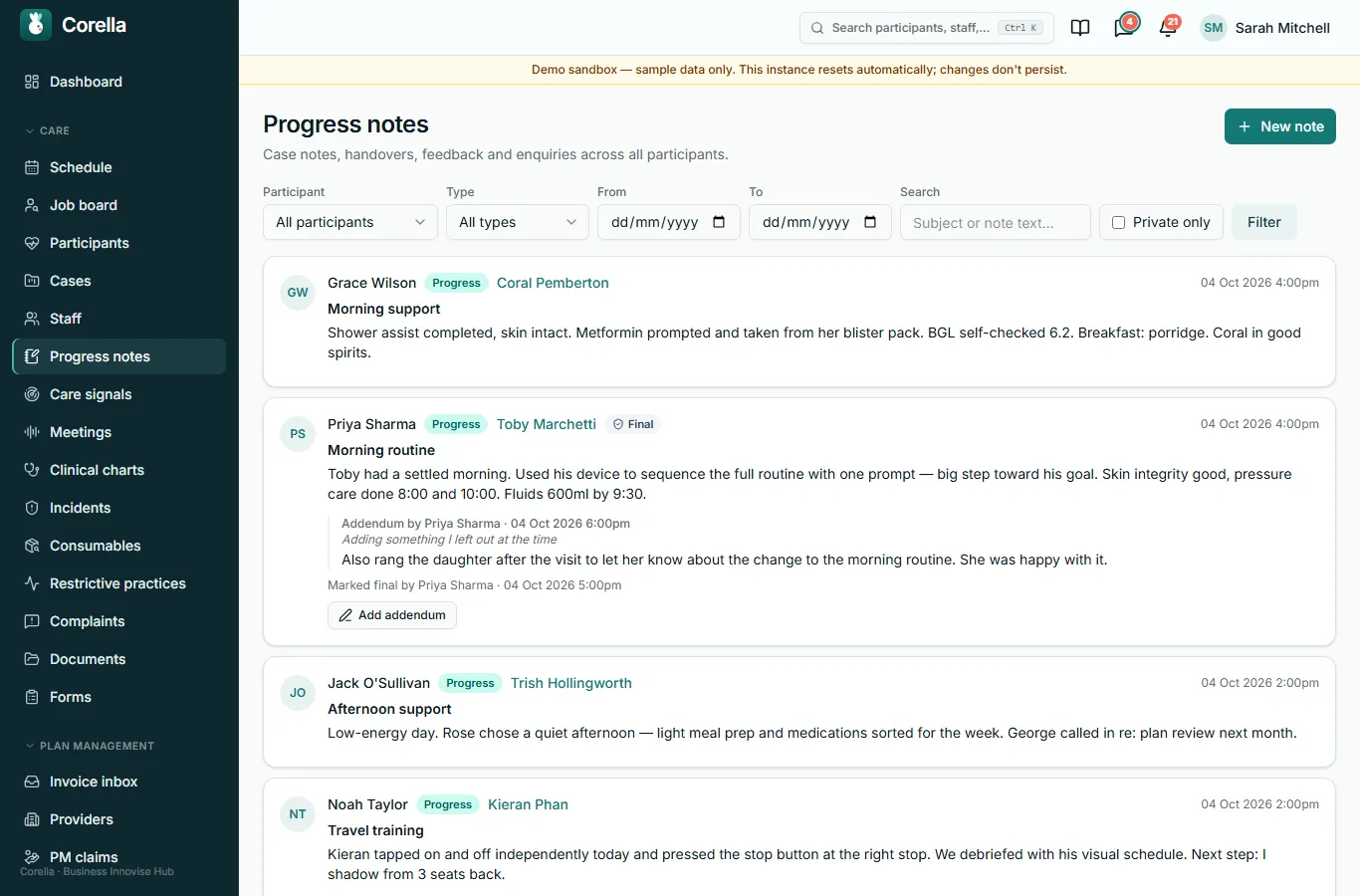 Progress notes