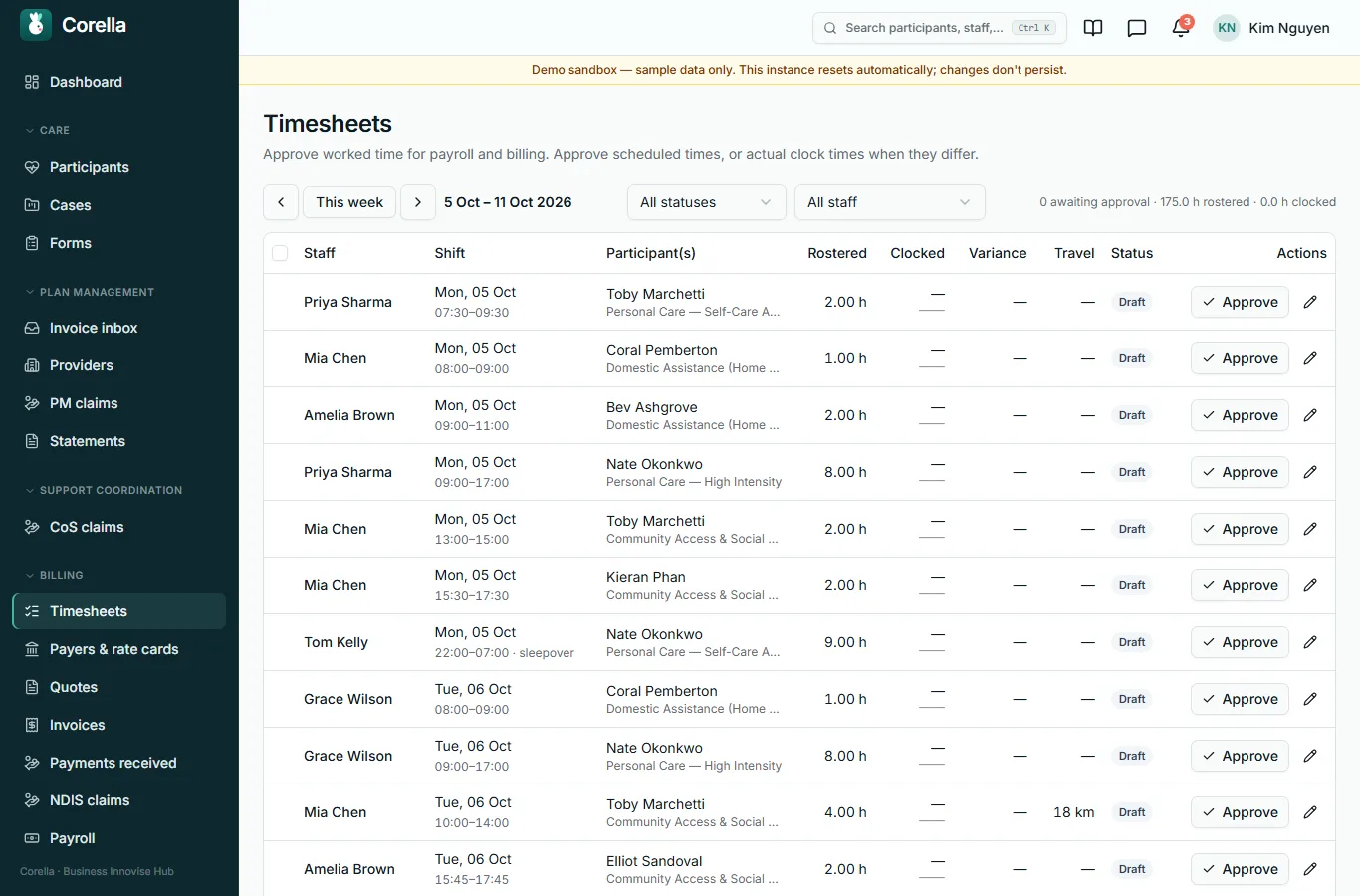 Timesheets