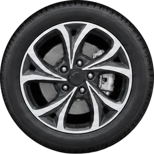 The car's front wheel